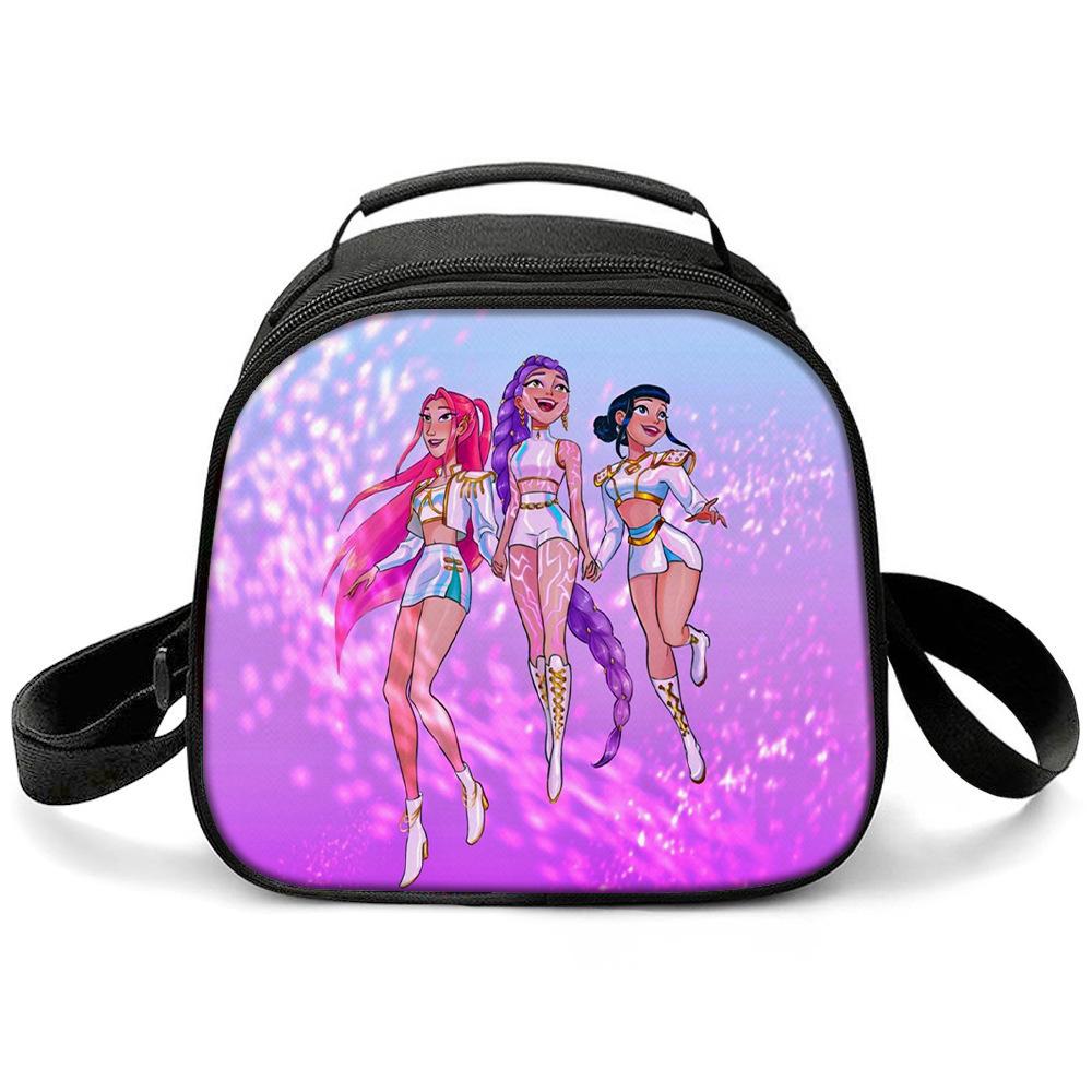 KPOP Witch Hunters Printed Cartoon Student Warm Lunch Bag Messenger Bag