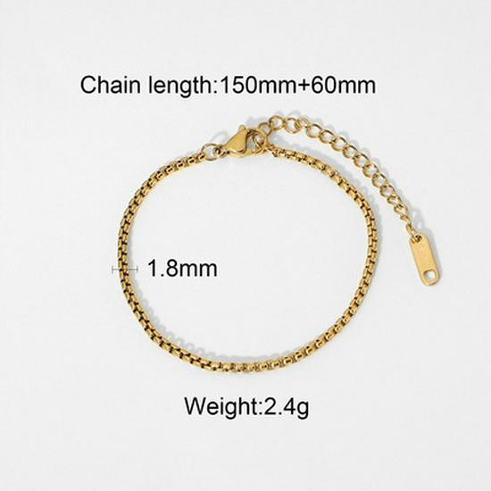 Elegance Stainless Steel Cuban Bracelet - Women’s High-End Titanium, Non-Fading Electroplated Jewelry