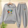 Set Autunnali e Invernali per Bambini e Bambine dai 3 ai 12 Anni, 67 Felpe Sportive Cartoni Animati, Pantaloni Lunghi e Affascinanti Pullover con Cappuccio