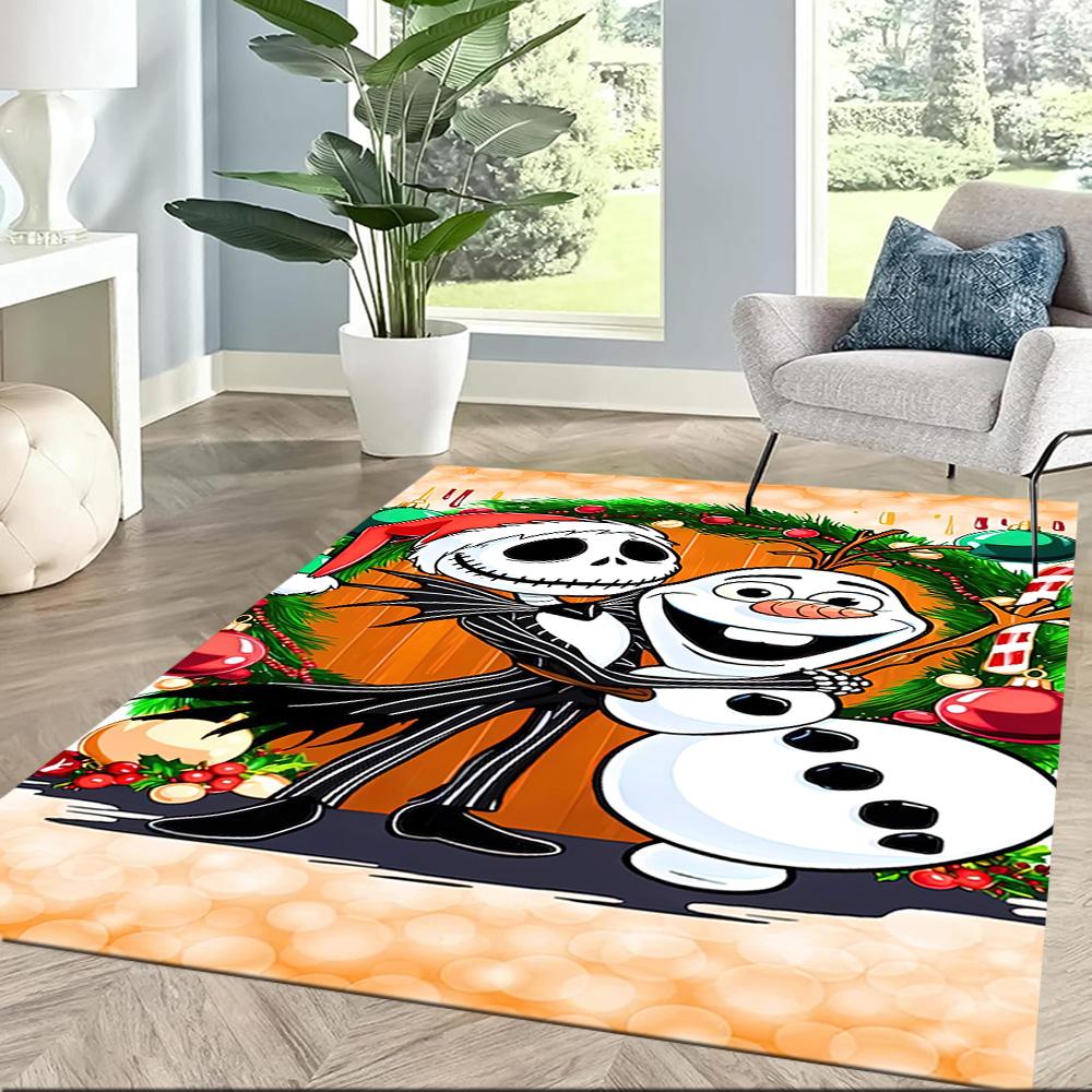 Christmas Nightmare Floor Mat Suitable for Living Rooms Dining Room Entryway Bedrooms Anti-slip Rug Decorate Offices Gift for Festivals