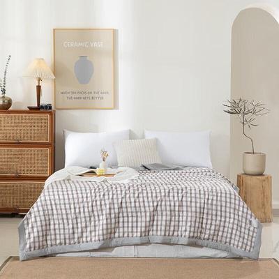 Muji Plaid Lightweight Polyester Quilt