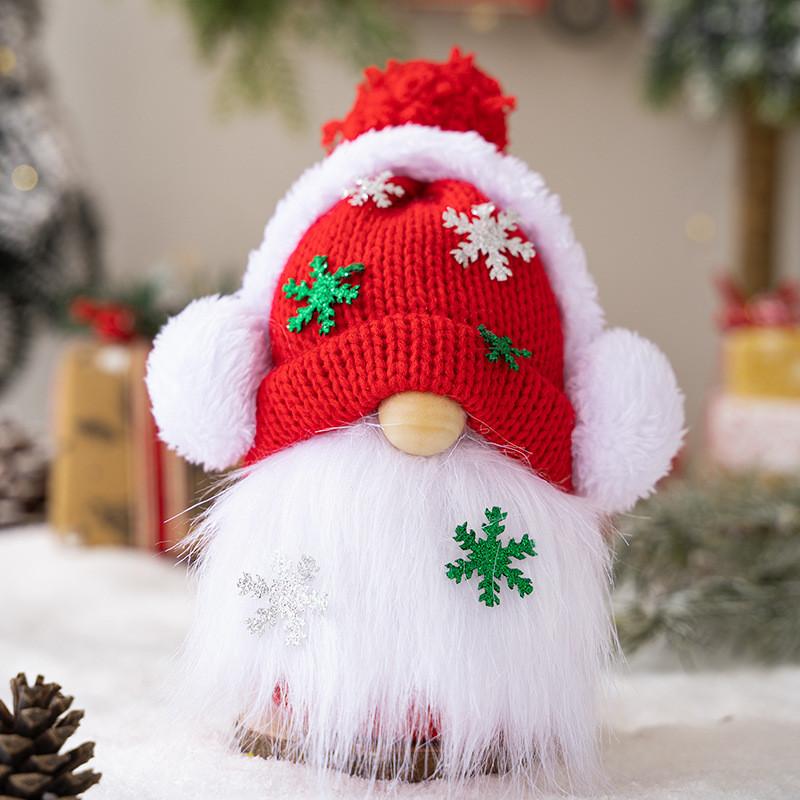 Gnome Christmas Unique Decoration With Vibrant Knitted Hat And Ear Muffs For Wonderland Winter