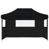 VidaXL Tente de réception pliable escamotable 3 parois latérales noir, tente, tente à auvent, auvent de gazebo 4004974