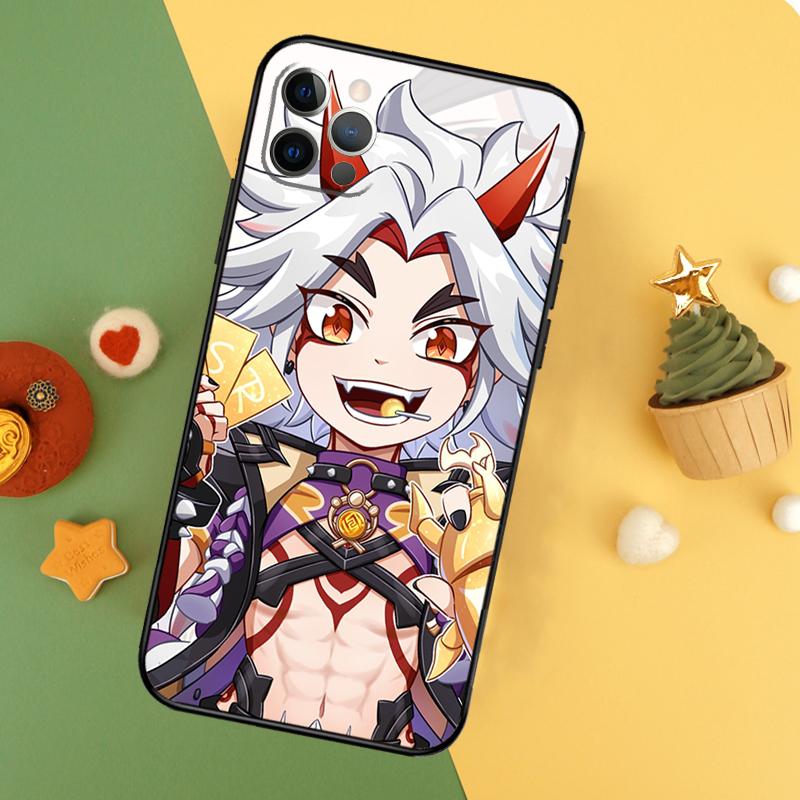 Genshin Impact Arataki Itto Phone Case For iPhone 17 Pro Max 17Air 16E 15 14 13 12 11 16 Pro Max Mini Shockproof Cover