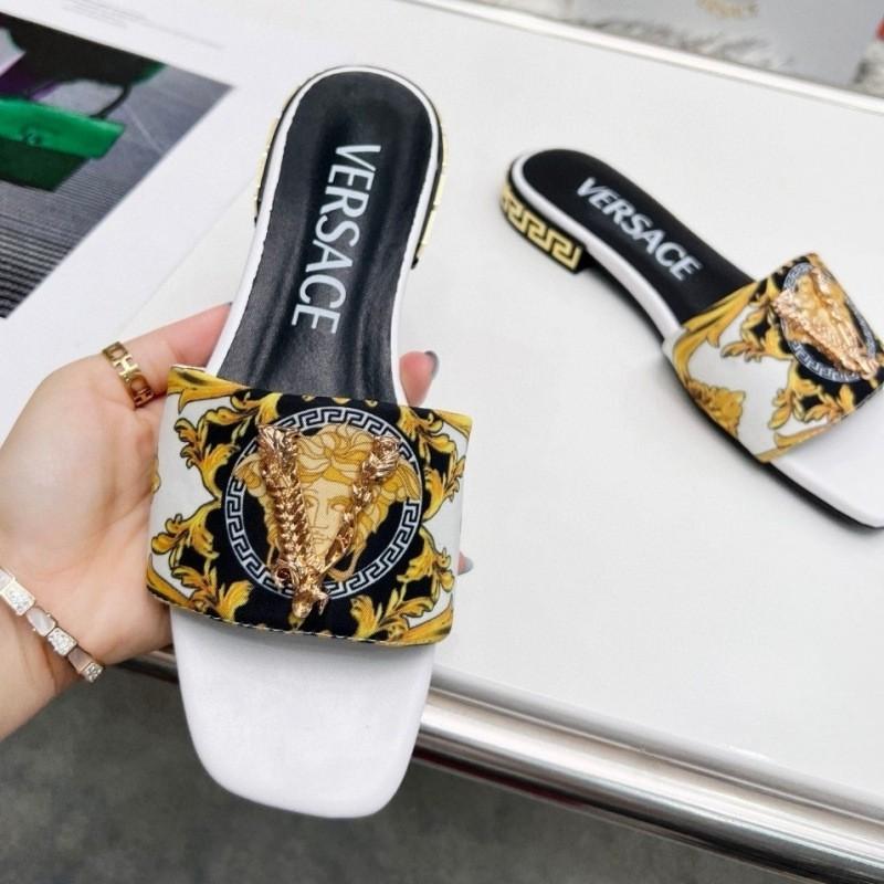 Womens Classic Square Toe Flat Slippers Genuine Leather Comfortable Indoor Outdoor Large Size