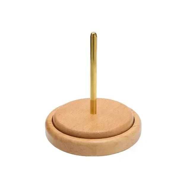 Wooden Yarn Holder Spinning Knitting Tools Beginner Crochet Accessories Stand Sewing Thread Spool Wool Ball Winder Stand Tool