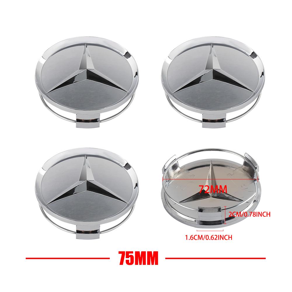 For Mercedes Benz amg 4pcs 75mm Car Wheel Center Hub Caps Auto Tire Hubcap Cover Accessories Mercedes Benz AMG A B Class GLK Class W447 W205 DG1