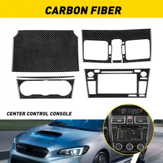 Fit Subaru WRX Saloon 2015- Front Center Control Console Panel Carbon Fiber
