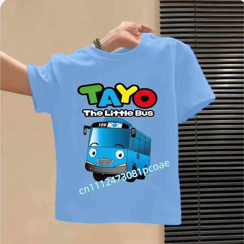 Hot Sale Tayo the Little Bus Cartoon Kids T-Shirts Girls Clothes Baby Boys T shirt Summer Short Sleeve Children Tops,ooo5837