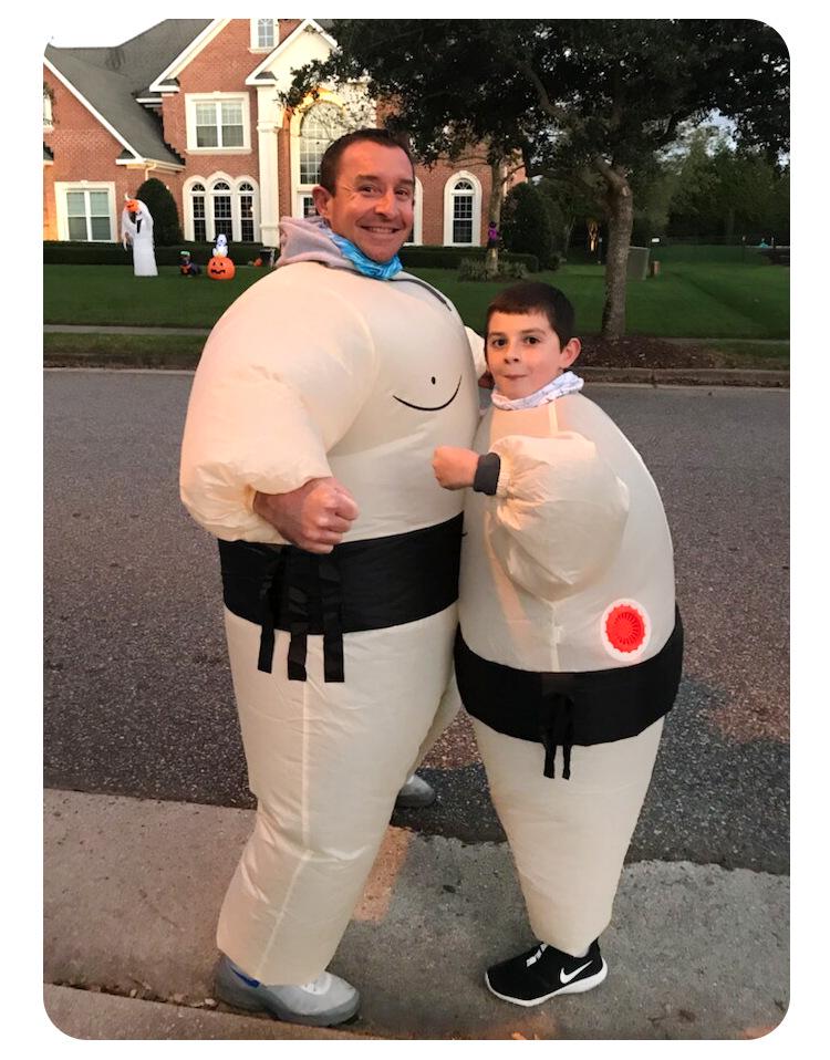 Inflatable Sumo Costume - Halloween Festival Prank for Large Adults