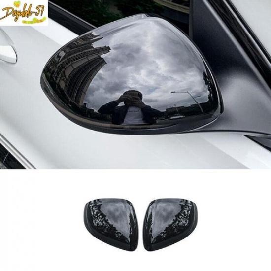 2xFit For Benz EQE EQS - Gloss Black Rear View Side Mirror Cover Trim