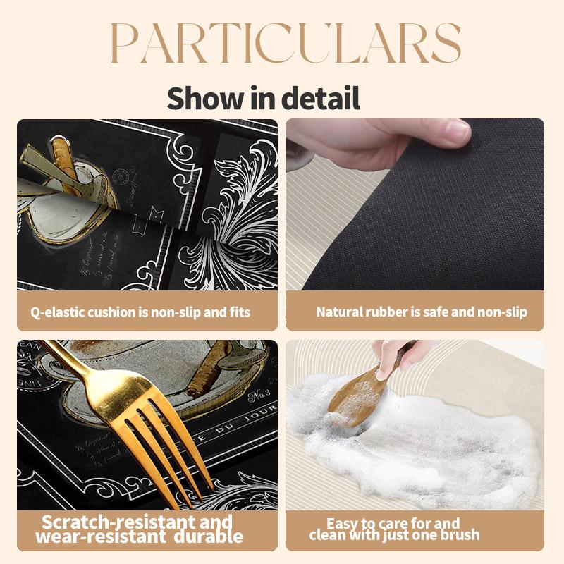 Vintage Coffee Machine Mat Retro Waterproof Kitchen Dish Drying Mats Quick Dry Non-slip Drain Pad Placemat Tableware