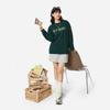 Li Ning Sports Lifestyle Series Round Neck Loose Versatile Comfortable Letter Casual Sweatshirt Unisex sweatshirt Forest-Green AWDVF77-1
