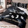 The Cure Printed Bedding Set Custom Name Text 1 Duvet Cover 2 Pillowcases For Bedroom