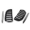 Carbon Fiber Front Hood Kidney Grille Compatible For BMW E90 323i 325xi 330i 328i 328xi 335i 335xi Pre-Facelift  Glossy Black