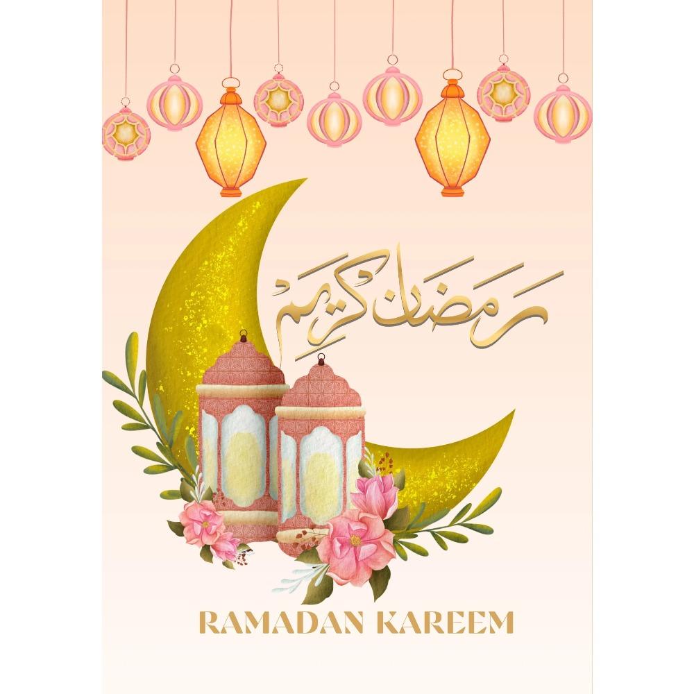 Ramadan Mubarak Decor Canvas Painting Ramadan Blessing Gift Eid Wall Art Decoration Poster Home Bedroom Living Room Decoration