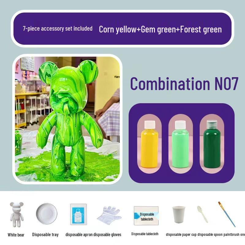 Acrylic Pigments White Bear Set for Creative Handcrafted Graffiti Painting