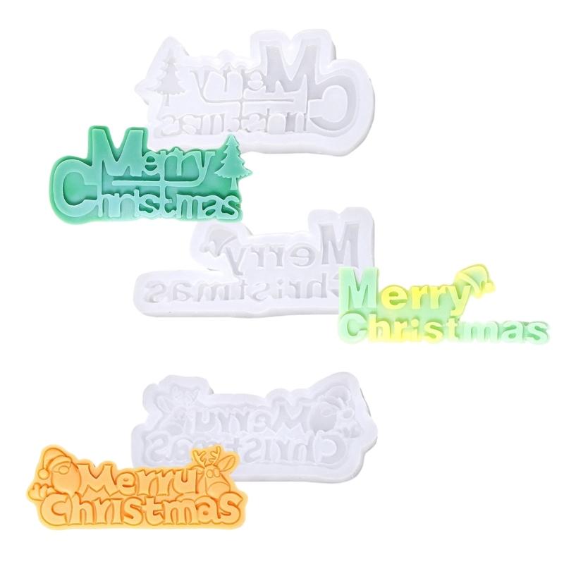 Merry Christmas Silicone Mold Heat Resistant Food Grade Silicone For Handmade Candle Chocolate Baking Holiday Decoration