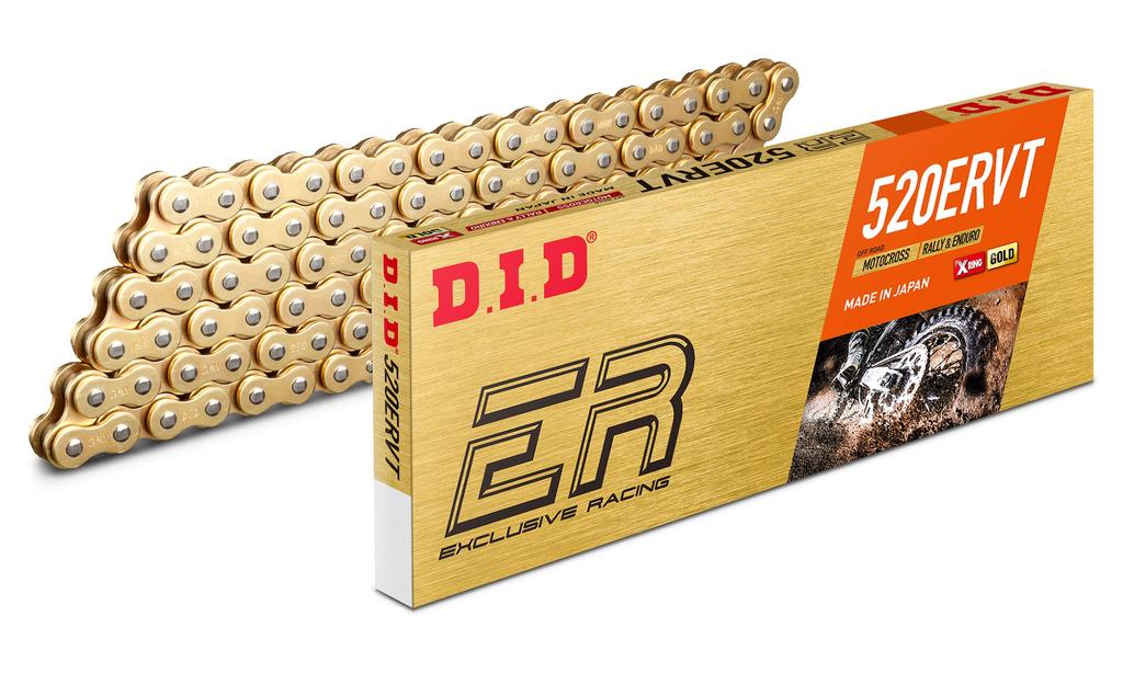 Motorcycle Chain Caulk Joint Included for Two Wheels Motorcycle 358682 D.I.D 520ERVT-114ZB G&G (Gold) X-Ring