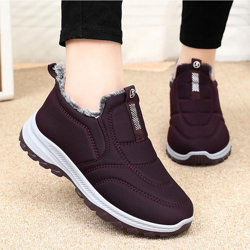 Women's Fleece Lined High Top Winter Shoes with Anti-Slip Sole
