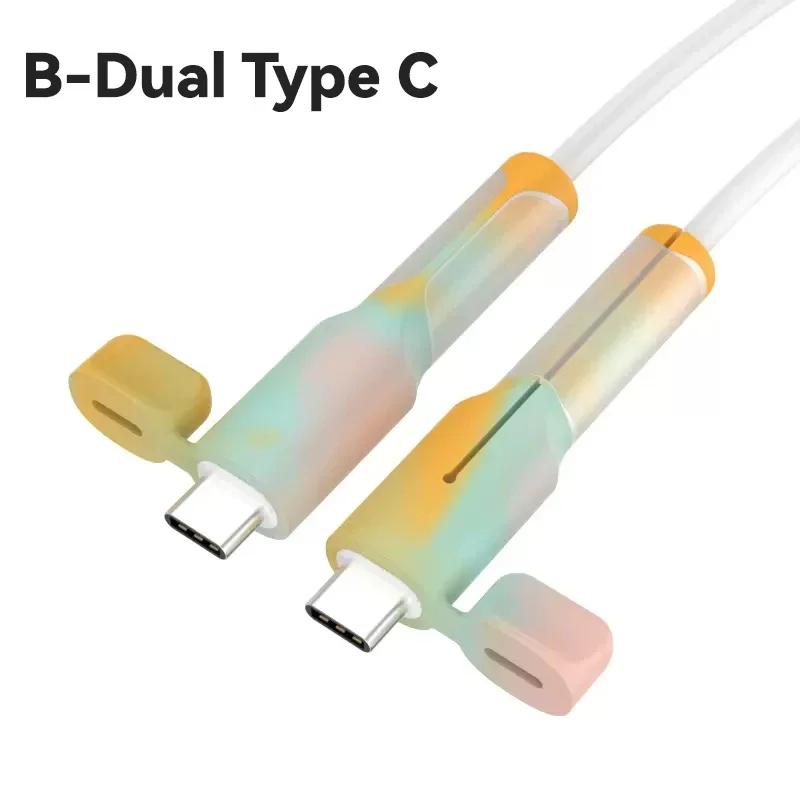 Soft Silicone Charger Cable Winder Protector USB Type C Anti-break Protective Sleeve For Xiaomi Huawei OPPO VIVO Data Line Cover