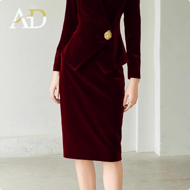 Velvet Goddess Professional Women's Slimming Skirt Suit