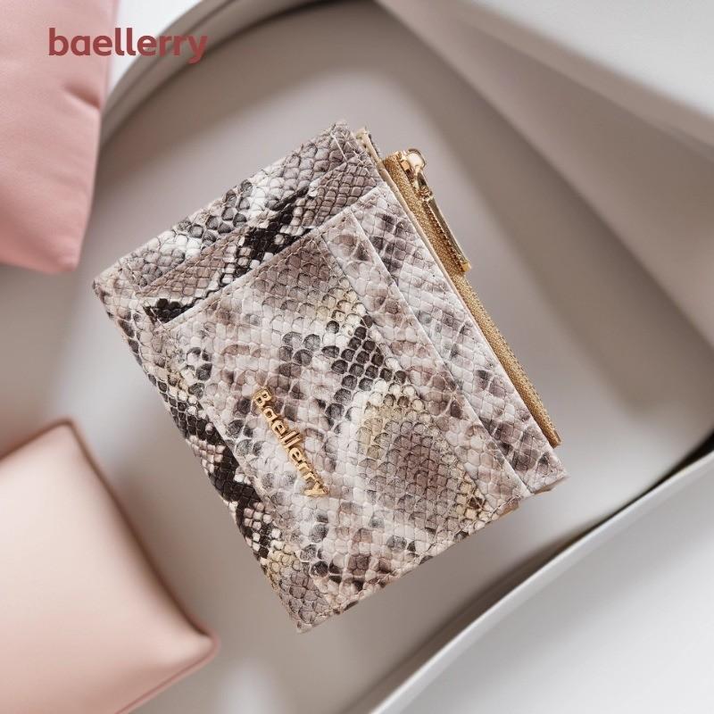 Baellerry Ladies Wallet With Snake Pattern Pu Material For Daily Use