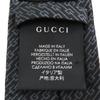 Excellent GUCCI tie G logo regimental stripes Dark brown gray silk mens Used