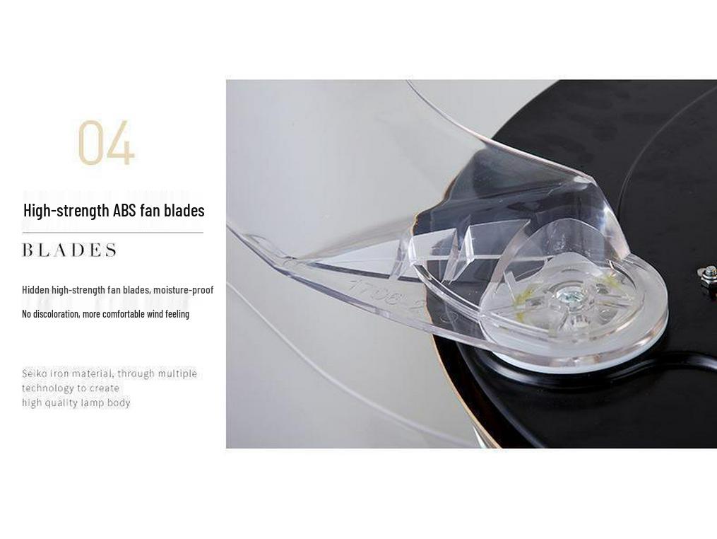 European-Inspired Crystal Chandelier Ceiling Fan with Smart Inverter and Invisible Design for Living, Dining, & Bedroom