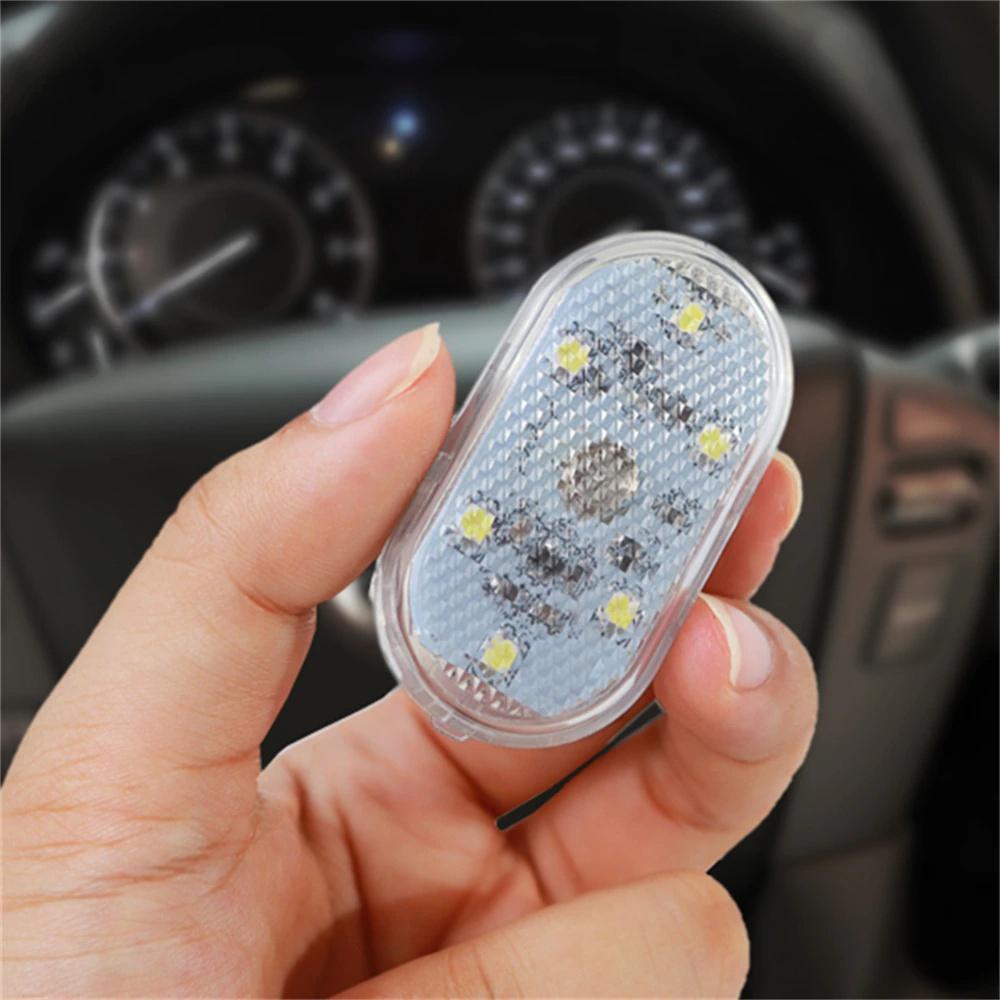 Car LED Touch Light Mini Portable Wireless Dome Light USB Rechargeable Interior Reading Lamp for Car Roof, Trunk, Camping