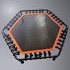 45-Inch Hexagonal Indoor Trampoline with Handrail for Adults