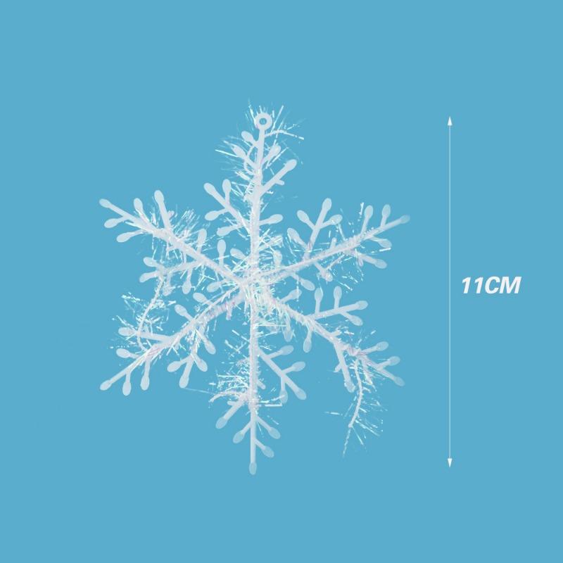 600Pcs Large Christmas Snowflakes Ornaments Xmas Tree Hanging Glitter Snow Flake Decoration DIY New Year Garlands Home Decor