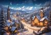 Winter Christmas Village Backdrop Home Decoration Photography Studio Background New Year Snow Town Mountain Back Drop