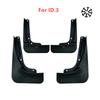 4PCS Flexible ABS Car Mud Flaps Splash Guards Fender for Volkswagen VW ID.4 CROZZ ID.6    Front and Rear Mudguards