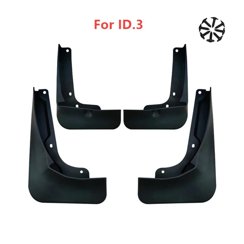 4PCS Flexible ABS Car Mud Flaps Splash Guards Fender for Volkswagen VW ID.4 CROZZ ID.6 Front and Rear Mudguards