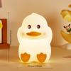 Silicone Cute Duck Pat Night Light LED Colorful Timed Dimmable Cartoon Pat Light