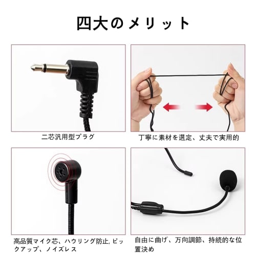 YINKE Wearable Headphones, Set of 2, Lightweight and Compact, Ideal for Live Performances, Lectures, Meetings, and Game Play-by-Play, Unidirectional E