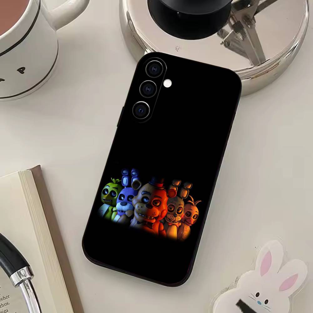 

G-Fnaf-e-Fives-nights-At-Freddys Phone Case For Samsung Galaxy A73,A72,A71,A70,A53,A52,A51,Soft Silicone Black Cover Samsung a52