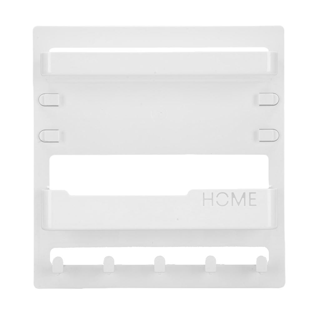 Bedside Shelf Accessories Organizer Wall Mount Self Stick On Dorm Room Wall Storage with Hooks for Glasses Remote