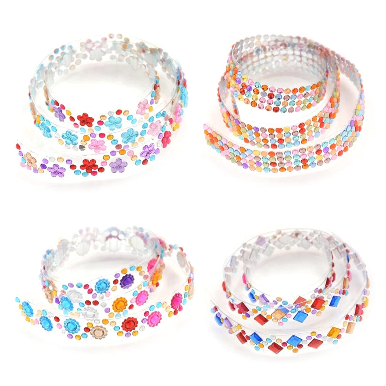 Masking Tape Stickers for Adhesive Masking Tape Decorative Stickers of Planners, Rhinestones, Tape, Set, (Set 4)