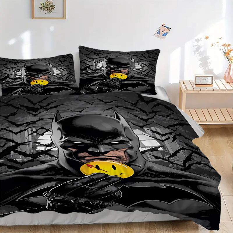 

3pcs Batman Duvet Cover Set (1 Duvet Cover + 2 Pillowcases, No Core) - Comfortable, And Breathable Bedroom Decoration yy251104038 135x200cm
