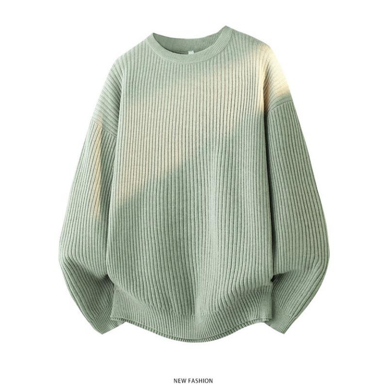 Suéter de punto casual para hombre con cuello redondo Otoño Top Básico