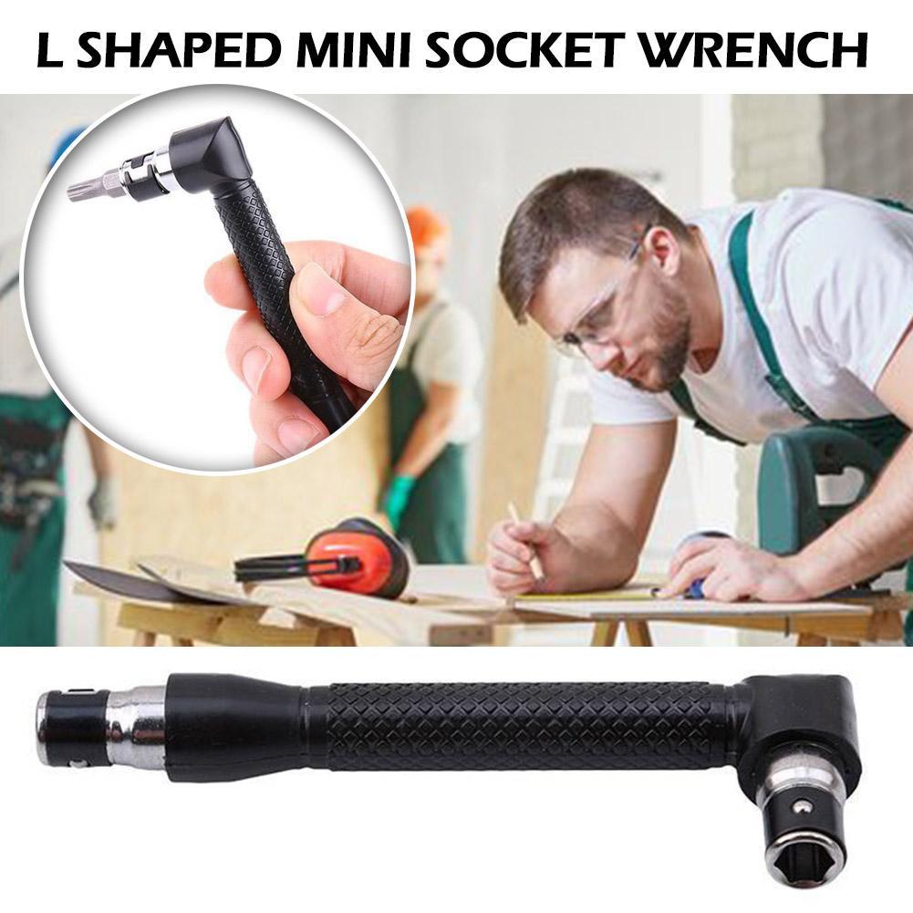 Mini Double-ended L-socket Wrench 90 Degree Double-end Handle 6.35mm Screwdriver Driver Bit Household Repair Hand Tool Set