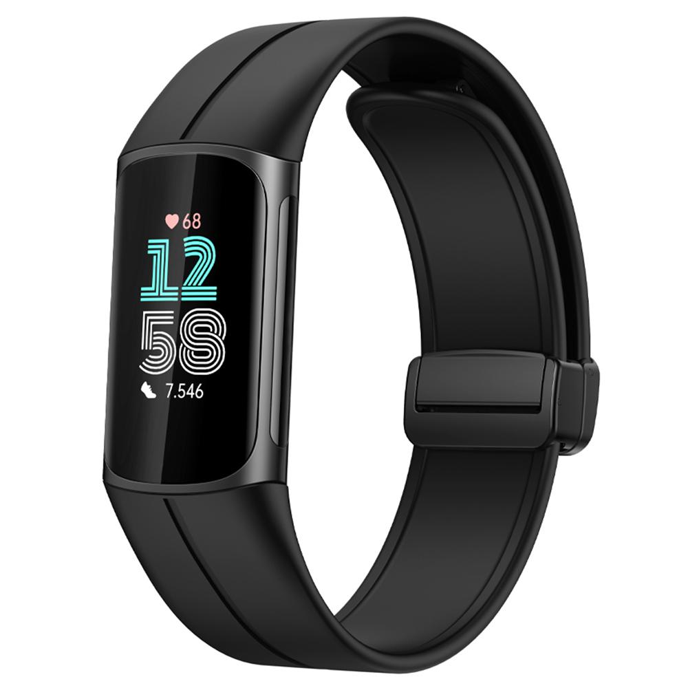 Pro Fitbit Charge 5/Charge 6 Řemínek k hodinkám Magnetický silikonový pásek