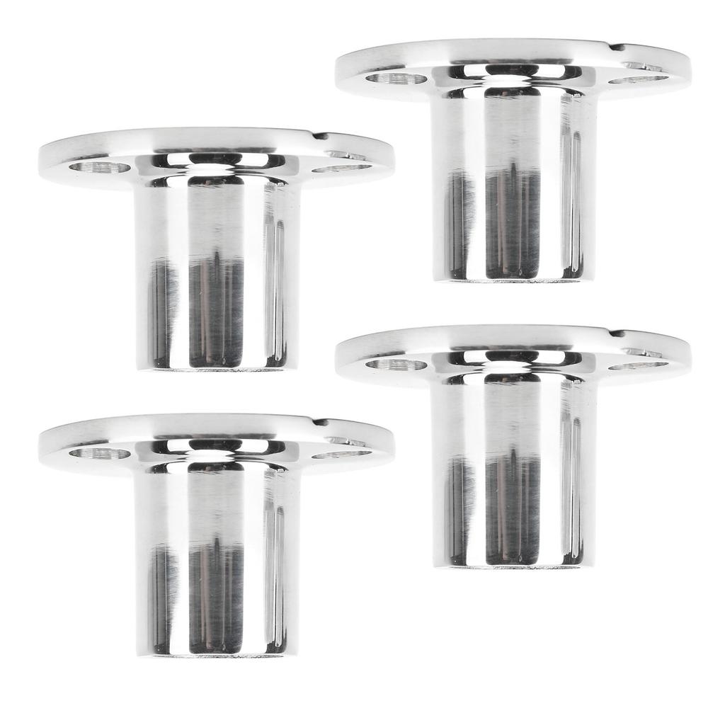 4 Pcs Hand Rail Round Base 1 Inch 316 Stainless Steel Corrosion Resistance Hand Railing Fitting for