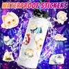 50 Watercolor Cat Stickers Cartoon Cute Cat Watercolor Stickers Decorative Luggage Guitarist Ledger Stickers