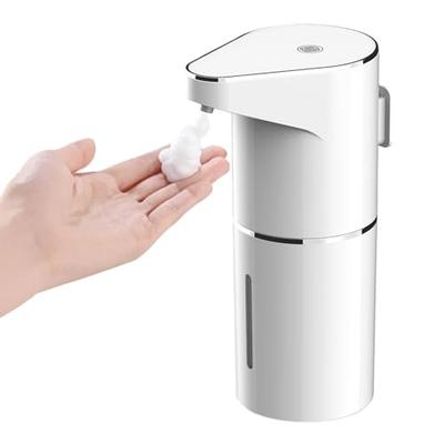 [2026 Upgraded] Automatic Soap Dispenser with 3 Adjustable Foam Levels by Sensor, White, No-Touch Dispenser, Distance Sensor, Refillable, Contactless