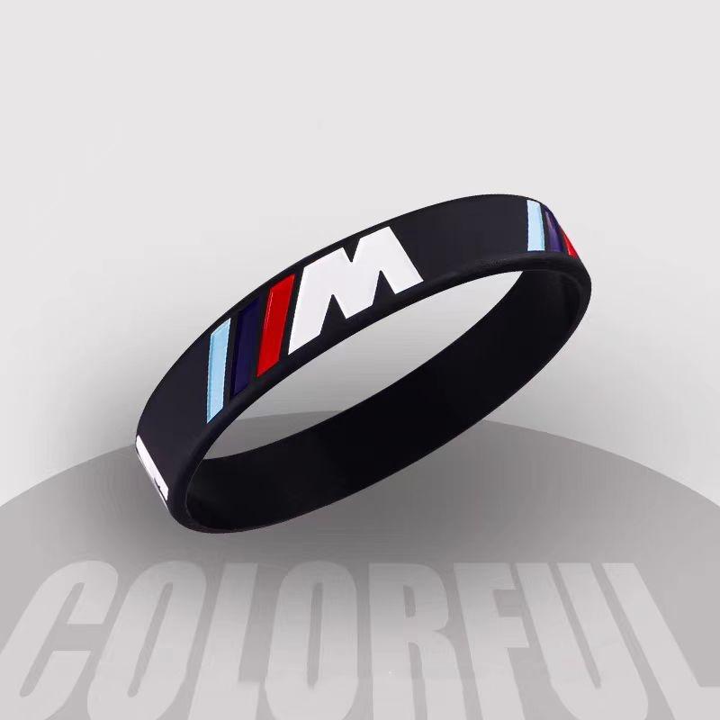 2025 Heißes Gummi-Stretch-Armband Sportarmband Dekoration Für BMW M Power M3 M4 M5 G15 G16 G42 G30 G20 E39 E36 E87 E53 F44 F