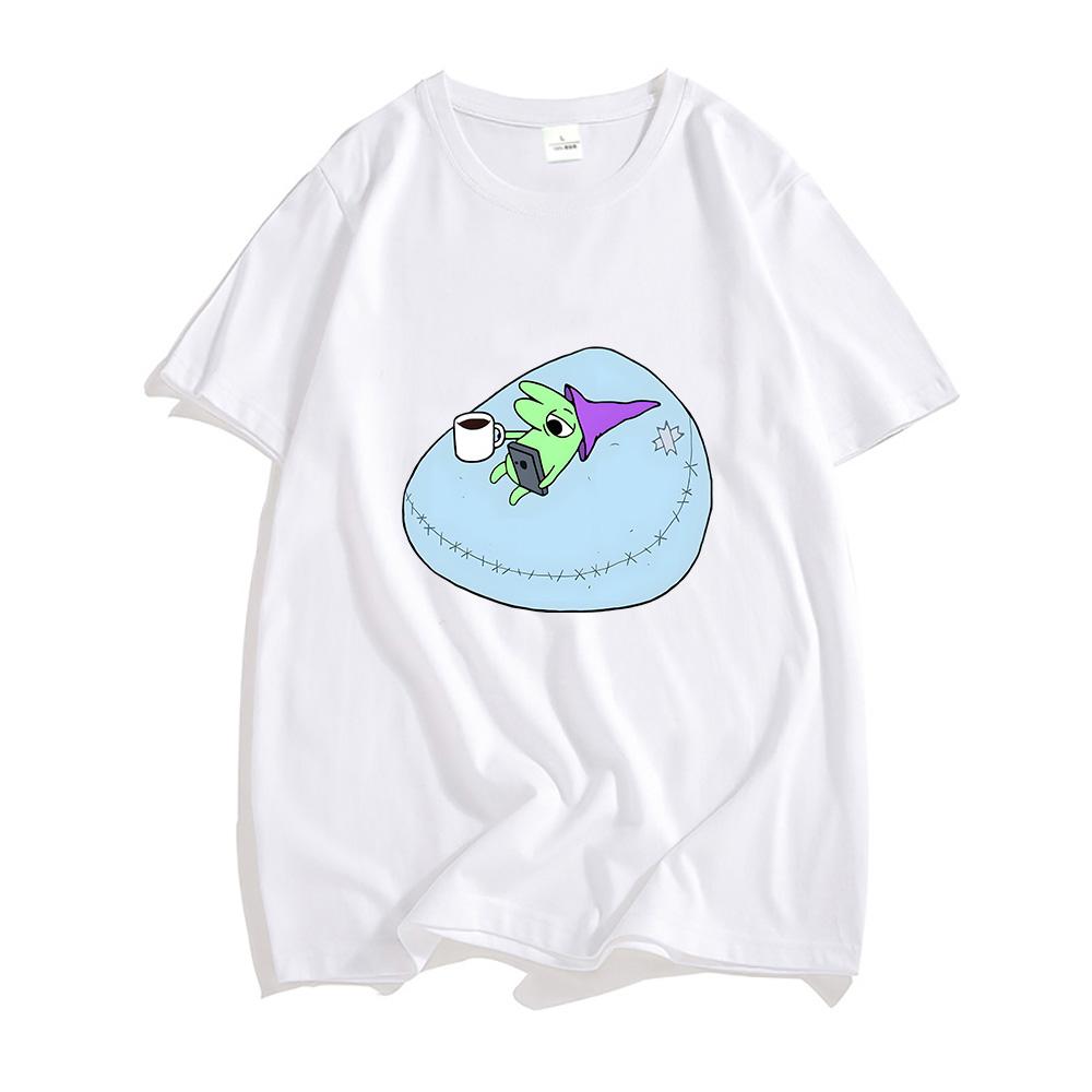 Smiling Friends Cartoon Print T-shirt Summer Round Neck Cotton T Shirt Funny Graphic Printing Tshirts Casual Men Women Clothes