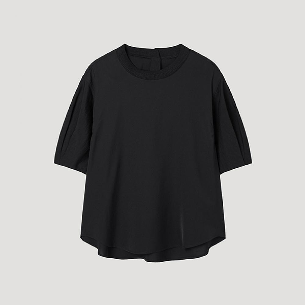 

She S miSS Round Neck Unbalanced Hem blouSe Swwblp21050 Bk